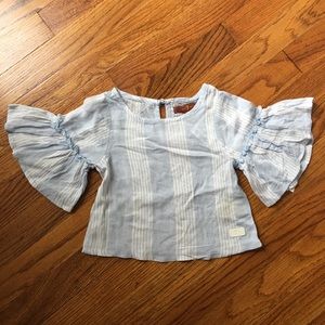 NWT Girls Striped Bell Sleeve top